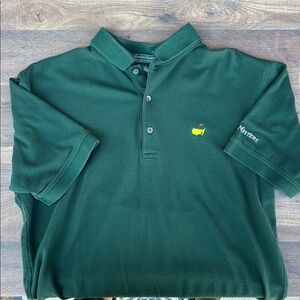 Masters collection men’s 60s two ply golf polo shirt green pima